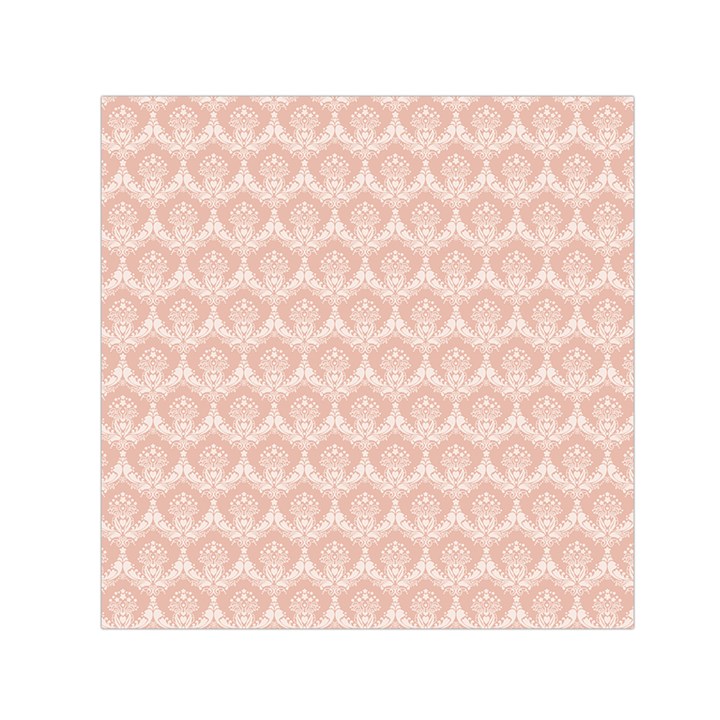 Damask Peach Small Satin Scarf (Square)