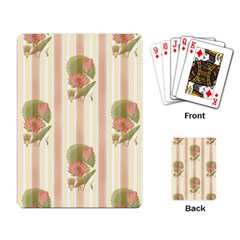 Lotus Flower Waterlily Wallpaper Playing Cards Single Design by Mariart