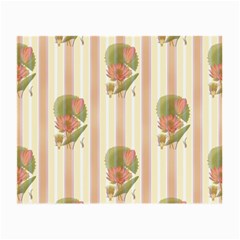 Lotus Flower Waterlily Wallpaper Small Glasses Cloth (2-side) by Mariart