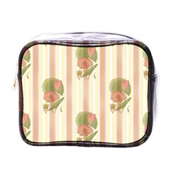 Lotus Flower Waterlily Wallpaper Mini Toiletries Bag (one Side) by Mariart