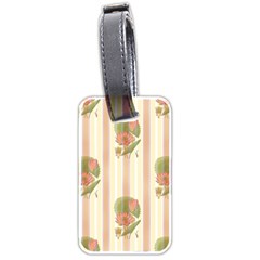 Lotus Flower Waterlily Wallpaper Luggage Tags (two Sides) by Mariart