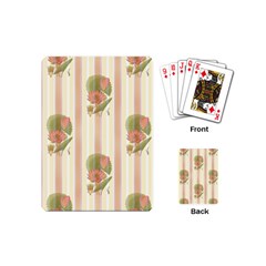 Lotus Flower Waterlily Wallpaper Playing Cards (mini) by Mariart