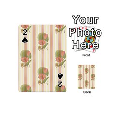 Lotus Flower Waterlily Wallpaper Playing Cards 54 (mini) by Mariart