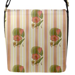 Lotus Flower Waterlily Wallpaper Flap Closure Messenger Bag (s) by Mariart