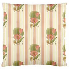 Lotus Flower Waterlily Wallpaper Standard Flano Cushion Case (one Side) by Mariart