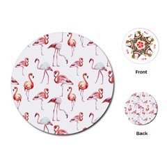 Pink flamingos Playing Cards (Round)