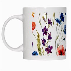 Rainbow flowers White Mugs