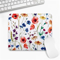 Rainbow flowers Large Mousepads