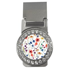 Rainbow flowers Money Clips (CZ) 