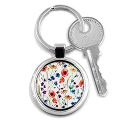 Rainbow flowers Key Chains (Round) 