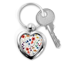 Rainbow flowers Key Chains (Heart) 