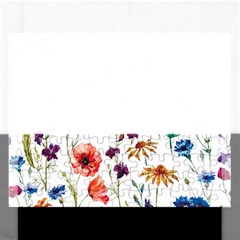 Rainbow flowers Rectangular Jigsaw Puzzl