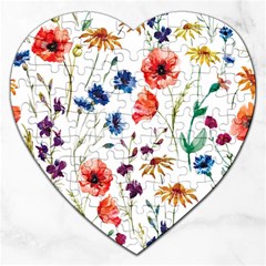 Rainbow flowers Jigsaw Puzzle (Heart)