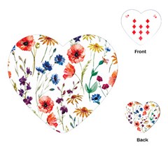 Rainbow flowers Playing Cards (Heart)