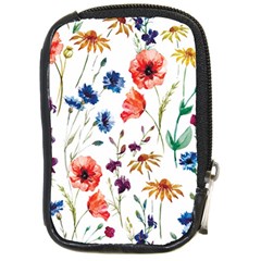 Rainbow flowers Compact Camera Leather Case