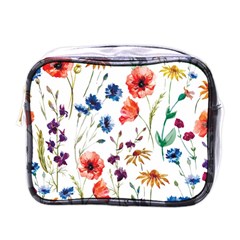 Rainbow flowers Mini Toiletries Bag (One Side)