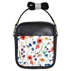 Rainbow flowers Girls Sling Bag