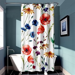 Rainbow flowers Shower Curtain 36  x 72  (Stall) 