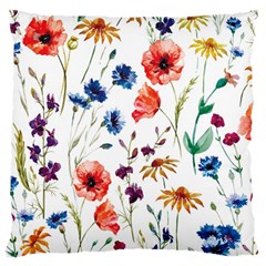 Rainbow flowers Large Cushion Case (Two Sides)