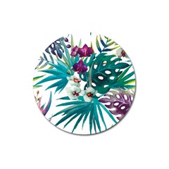 Monstera flowers Magnet 3  (Round)