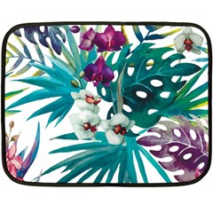 Monstera flowers Fleece Blanket (Mini)