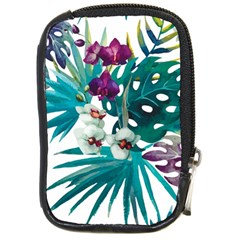 Monstera flowers Compact Camera Leather Case