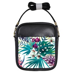 Monstera flowers Girls Sling Bag