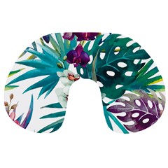 Monstera flowers Travel Neck Pillows