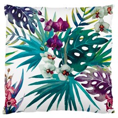 Monstera flowers Large Flano Cushion Case (Two Sides)