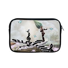 Cute Fairy Dancing On A Piano With Butterflies And Birds Apple Macbook Pro 13  Zipper Case by FantasyWorld7