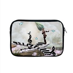 Cute Fairy Dancing On A Piano With Butterflies And Birds Apple Macbook Pro 15  Zipper Case by FantasyWorld7