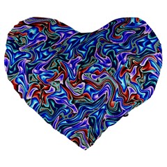 Ml-103 Large 19  Premium Heart Shape Cushions by ArtworkByPatrick