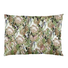 Romantic Beige Flowers Pillow Case (two Sides) by retrotoomoderndesigns