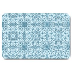 Ornamental Blue Large Doormat  by snowwhitegirl