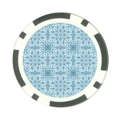 Ornamental Blue Poker Chip Card Guard by snowwhitegirl