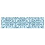 Ornamental Blue Satin Scarf (Oblong) Front