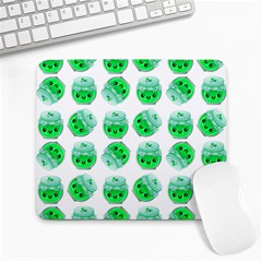 Kawaii Lime Jam Jar Pattern Large Mousepads by snowwhitegirl