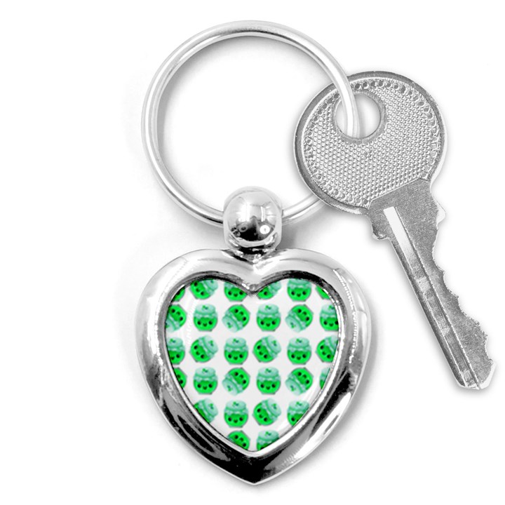 Kawaii Lime Jam Jar Pattern Key Chains (Heart) 