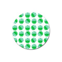 Kawaii Lime Jam Jar Pattern Magnet 3  (round) by snowwhitegirl