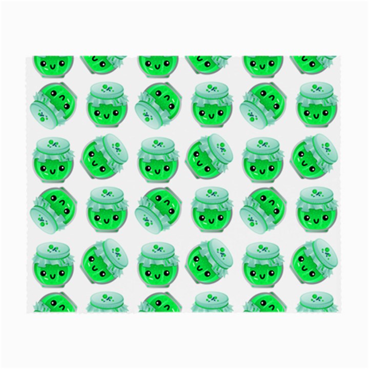 Kawaii Lime Jam Jar Pattern Small Glasses Cloth (2-Side)