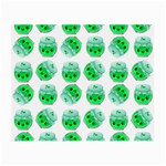 Kawaii Lime Jam Jar Pattern Small Glasses Cloth (2-Side) Back