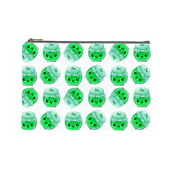 Kawaii Lime Jam Jar Pattern Cosmetic Bag (large)