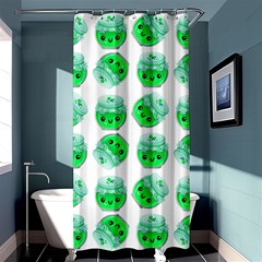 Kawaii Lime Jam Jar Pattern Shower Curtain 36  X 72  (stall)  by snowwhitegirl