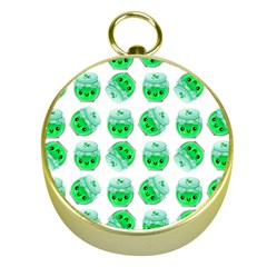 Kawaii Lime Jam Jar Pattern Gold Compasses by snowwhitegirl