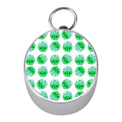 Kawaii Lime Jam Jar Pattern Mini Silver Compasses by snowwhitegirl