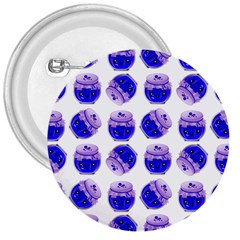 Kawaii Blueberry Jam Jar Pattern 3  Buttons