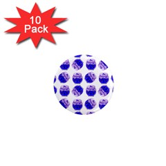 Kawaii Blueberry Jam Jar Pattern 1  Mini Magnet (10 pack) 