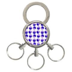 Kawaii Blueberry Jam Jar Pattern 3-Ring Key Chains