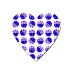 Kawaii Blueberry Jam Jar Pattern Heart Magnet