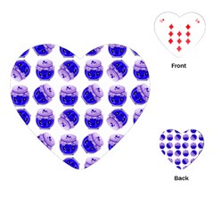 Kawaii Blueberry Jam Jar Pattern Playing Cards (Heart)